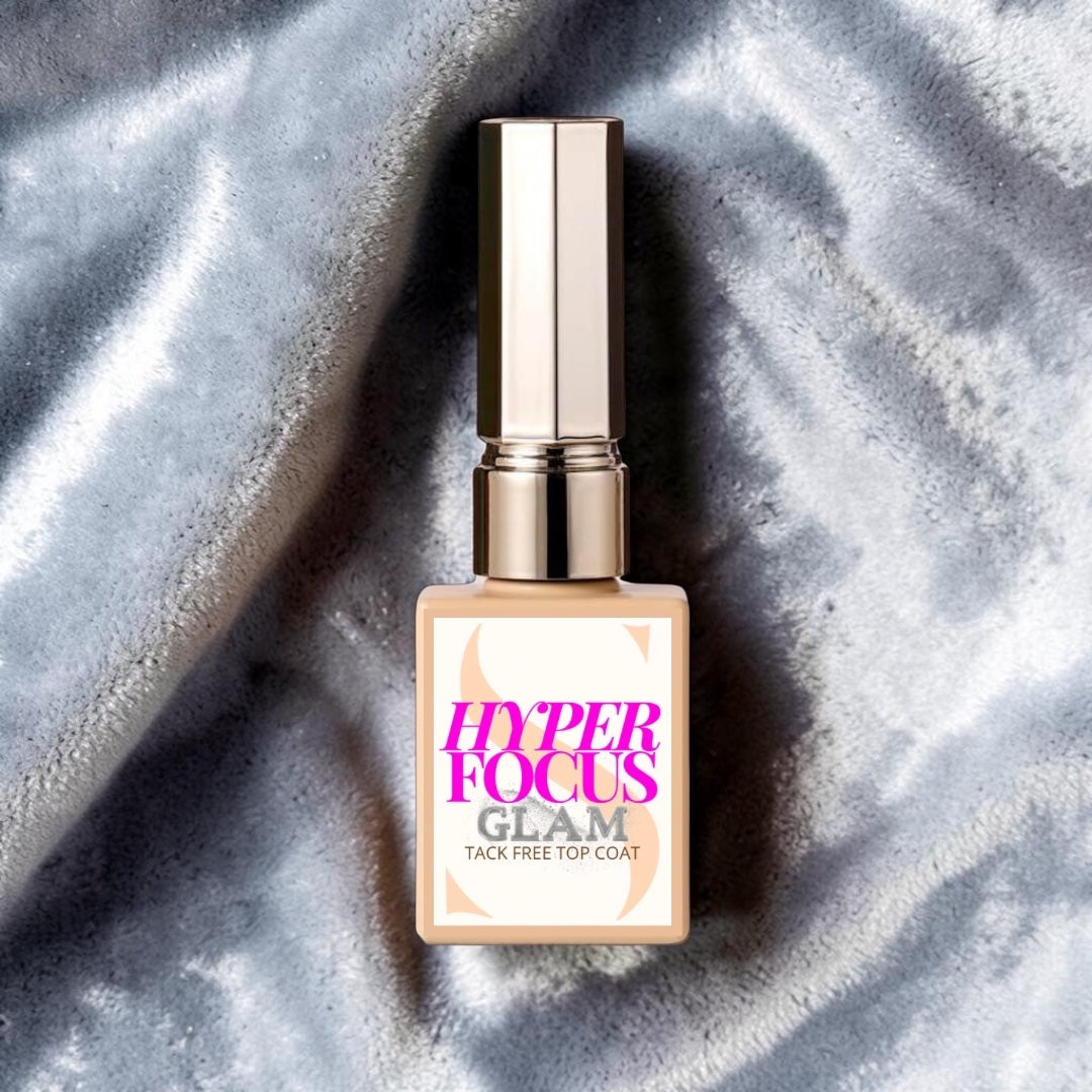 Glam Silver Flake Hyperfocus Gel Top Coat